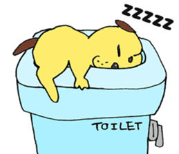 scribbling hip head dog sticker #9402620