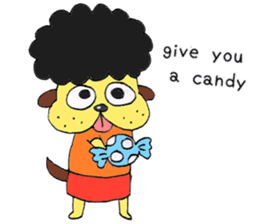 scribbling hip head dog sticker #9402622