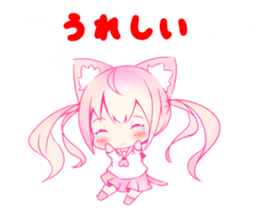 yumekawaiikei nekomimi and twin tail sticker #9402963