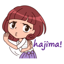 Cute Korean Girl sticker #9403949