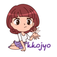 Cute Korean Girl sticker #9403975