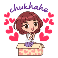 Cute Korean Girl sticker #9403976