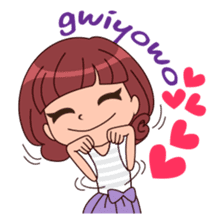 Cute Korean Girl sticker #9403983