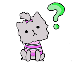 Candy the puppy in stripes sticker #9405667