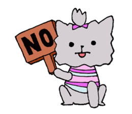 Candy the puppy in stripes sticker #9405675