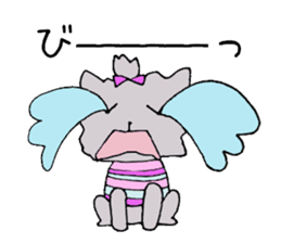 Candy the puppy in stripes sticker #9405677