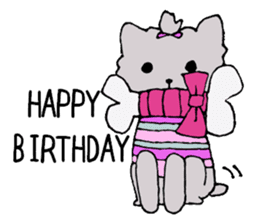 Candy the puppy in stripes sticker #9405690