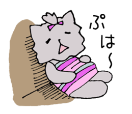 Candy the puppy in stripes sticker #9405694