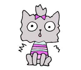 Candy the puppy in stripes sticker #9405703