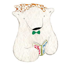 hand-drawing polarbear sticker #9406306