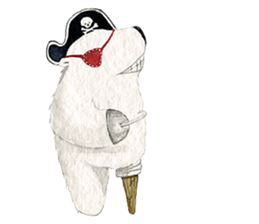 hand-drawing polarbear sticker #9406320