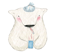 hand-drawing polarbear sticker #9406323