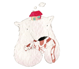 hand-drawing polarbear sticker #9406324