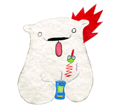 hand-drawing polarbear sticker #9406334