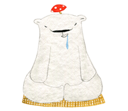 hand-drawing polarbear sticker #9406335