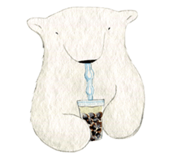 hand-drawing polarbear sticker #9406342