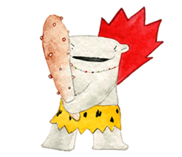 hand-drawing polarbear sticker #9406343