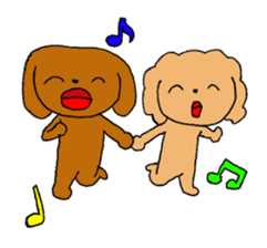 Toy poodle Choco sticker #9406990