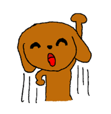 Toy poodle Choco sticker #9406993