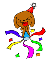 Toy poodle Choco sticker #9407000