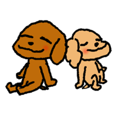 Toy poodle Choco sticker #9407003