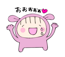 rabbit costume Mokomoko-minachan2 sticker #9408346