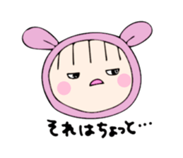 rabbit costume Mokomoko-minachan2 sticker #9408356