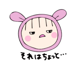 rabbit costume Mokomoko-minachan2 sticker #9408356