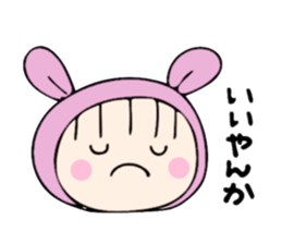 rabbit costume Mokomoko-minachan2 sticker #9408360