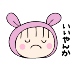 rabbit costume Mokomoko-minachan2 sticker #9408360