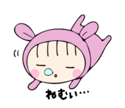 rabbit costume Mokomoko-minachan2 sticker #9408364