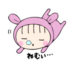 rabbit costume Mokomoko-minachan2 sticker #9408364