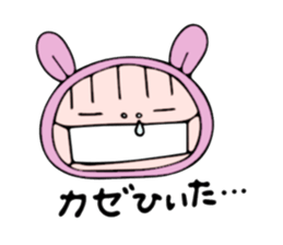rabbit costume Mokomoko-minachan2 sticker #9408365