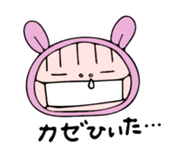 rabbit costume Mokomoko-minachan2 sticker #9408365