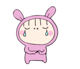 rabbit costume Mokomoko-minachan2 sticker #9408367