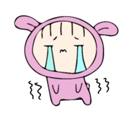 rabbit costume Mokomoko-minachan2 sticker #9408368
