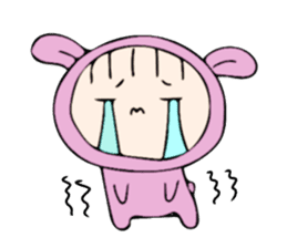 rabbit costume Mokomoko-minachan2 sticker #9408368