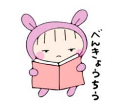 rabbit costume Mokomoko-minachan2 sticker #9408371