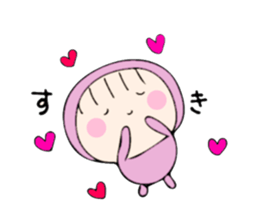 rabbit costume Mokomoko-minachan2 sticker #9408376