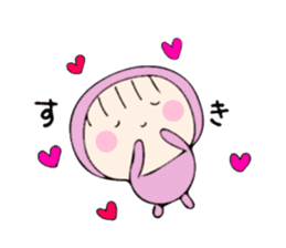 rabbit costume Mokomoko-minachan2 sticker #9408376