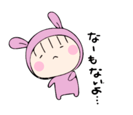 rabbit costume Mokomoko-minachan2 sticker #9408380