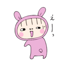 rabbit costume Mokomoko-minachan2 sticker #9408382