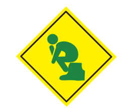 Mr.Road signs(2)Character None version sticker #9408668