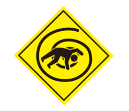 Mr.Road signs(2)Character None version sticker #9408678