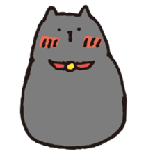 loose black cat sticker #9408805