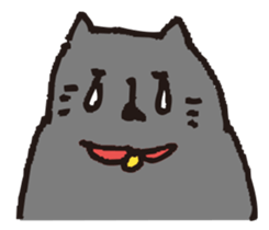 loose black cat sticker #9408811