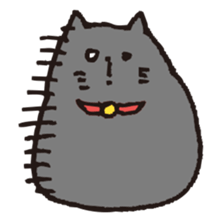 loose black cat sticker #9408812