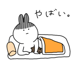 rabbit is enjoying 3 sticker #9409113