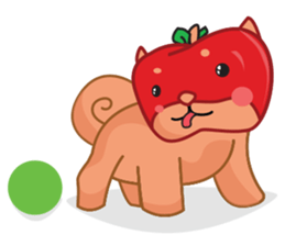 Ringoken apple dog sticker #9409465