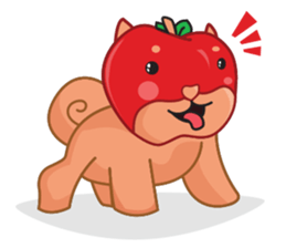 Ringoken apple dog sticker #9409466